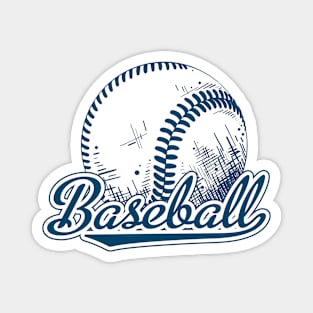 Baseball and retro style Magnet