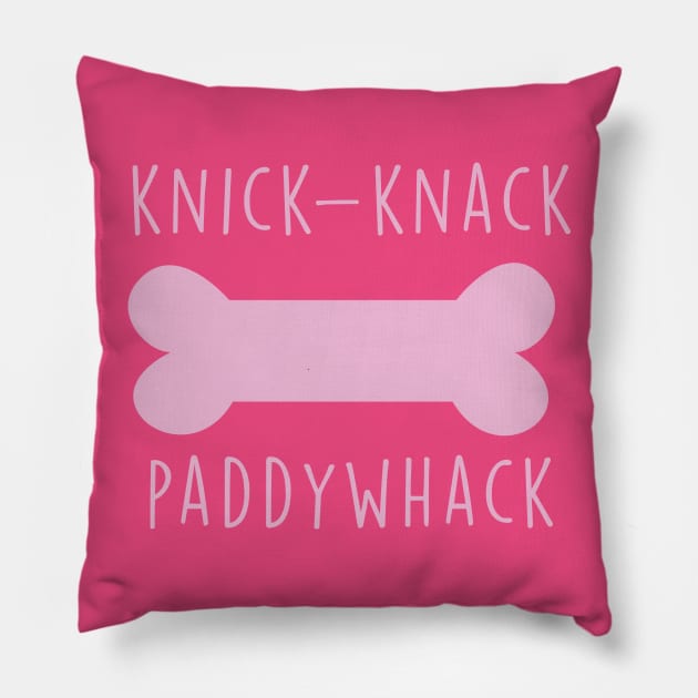 Knick-Knack Paddywhack Give A Dog A Bone Pillow by JakeRhodes