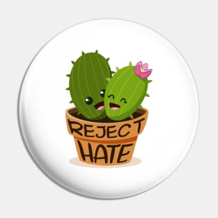 'Reject Hate' Social Inclusion Shirt Pin