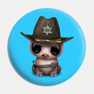 Cute Baby Pig Sheriff Pin