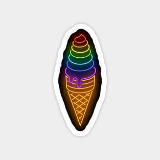 Ice Cream Colorful , LGBTQ , Gay Pride , Bisexual , Lesbian ,Transgender Magnet