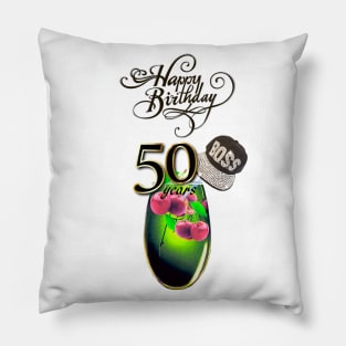 Happy 50th Birthday Pillow