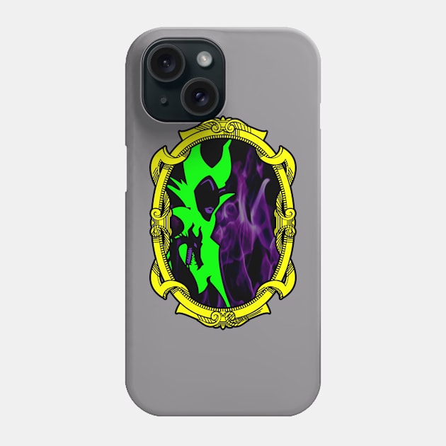 Maleficent Mirror Mirror Phone Case by Kim Kolean,Travel Advisor for Wish Upon a Vacation