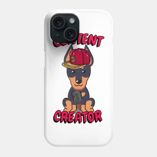 Cute guard dog is a content creator Phone Case