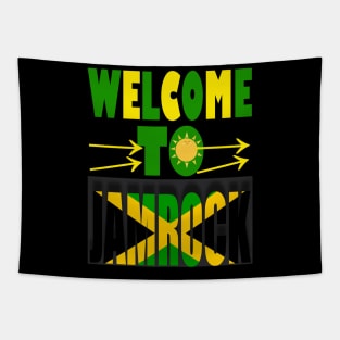 Welcome to Jamrock, Jamaica Flag Tapestry