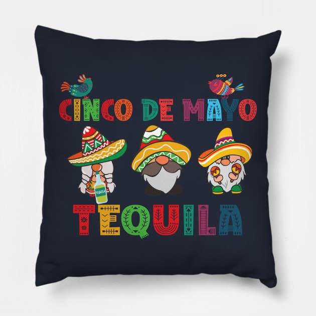 cinco de mayo tequila Pillow by YuriArt