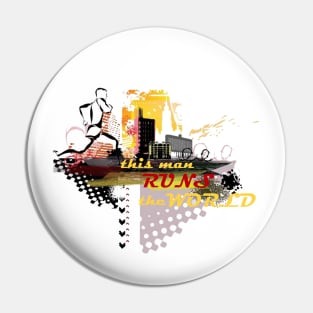 running t-shirt Pin