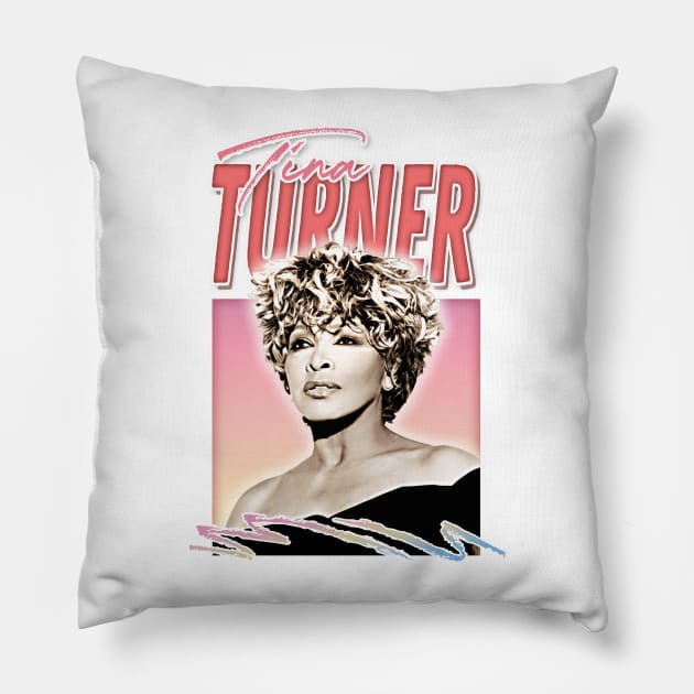 Tina Turner ///// 80s Style Retro Fan Art Design Pillow by DankFutura