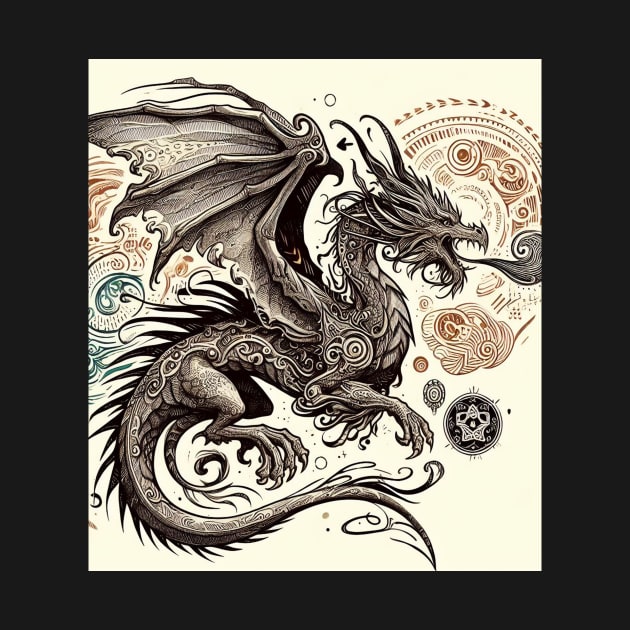 Oriental dragon by Belle Abreu