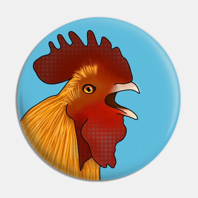 Rooster Pin by cariespositodesign