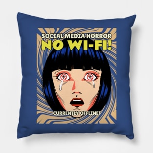 Social Media No Wifi Offline No Internet Pillow