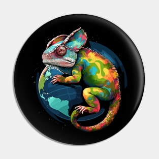 Chameleon Earth Day Pin