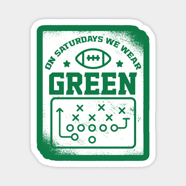 On Saturdays We Wear Green // Vintage School Spirit // Go Green Magnet by SLAG_Creative