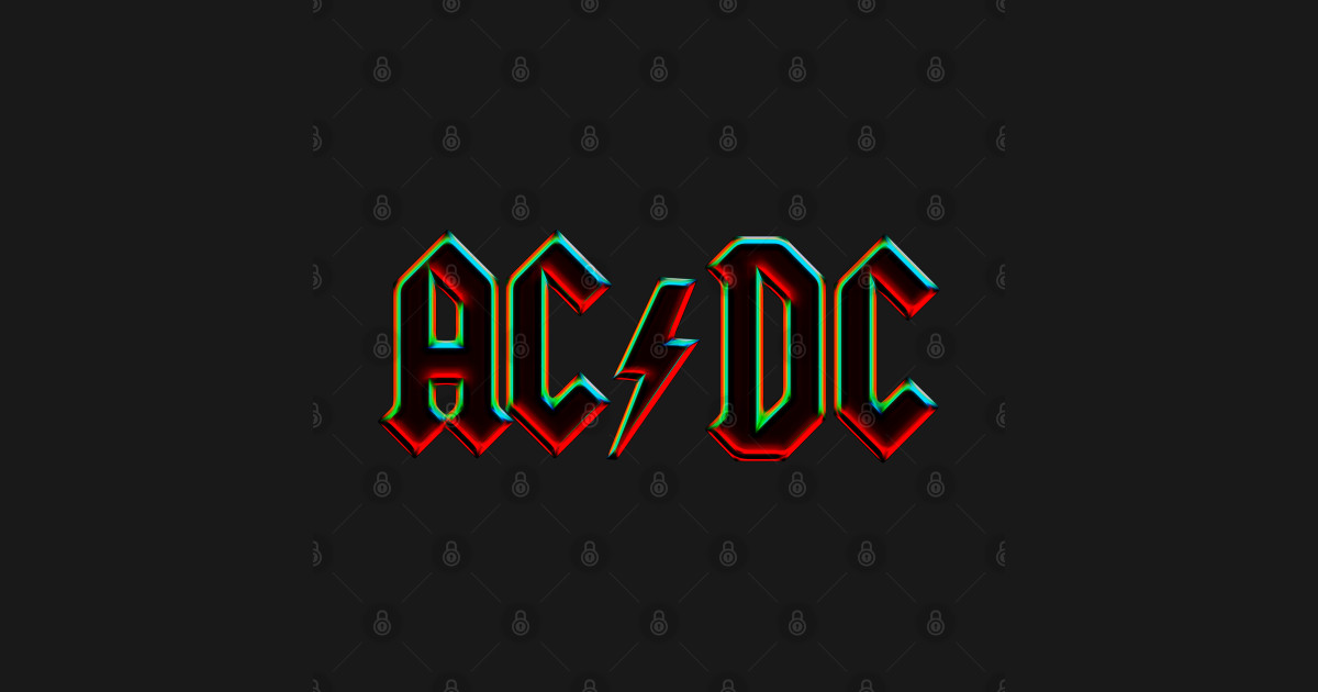 ACDC Retro Neon Glow Effect - Acdc - T-Shirt | TeePublic