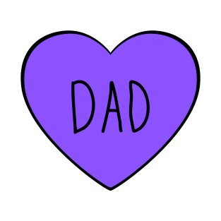 I Love Dad. Simple Dad Heart Design for Fathers Day. T-Shirt