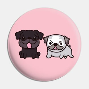 Cute Pug With French Bulldog Pin