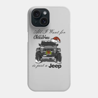 Christmas Jeep Grey Phone Case