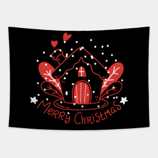 Merry Christmas - Christmas House Tapestry