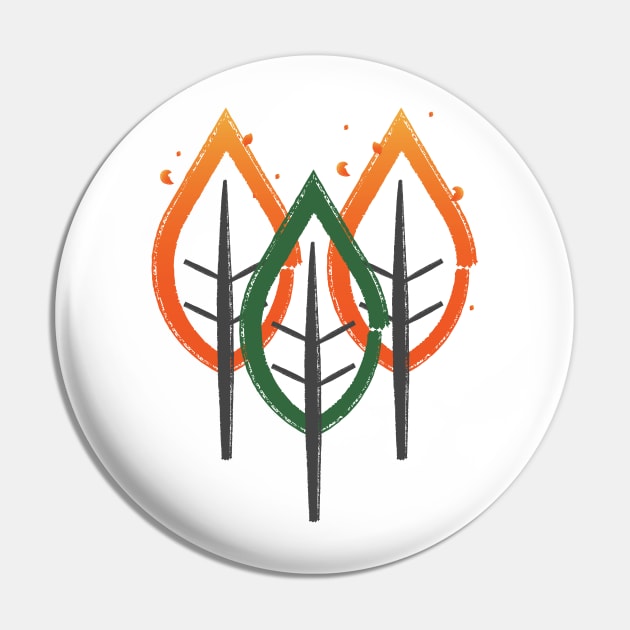 Forest Fire Pin by CR Designs