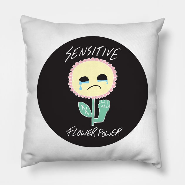 Sensitive Flower Power Pillow by PaperKindness