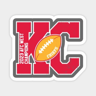 Big Bold Kansas City Chiefs 2023 AFC West Champs Magnet