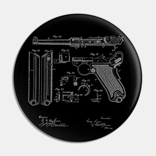 recoil loading small arms Vintage Patent Drawing Pin