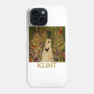 Garden Path with Chickens by Gustav Klimt Phone Case