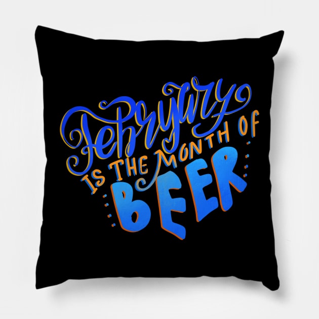 February is the Month of Beer Pillow by uncannysage