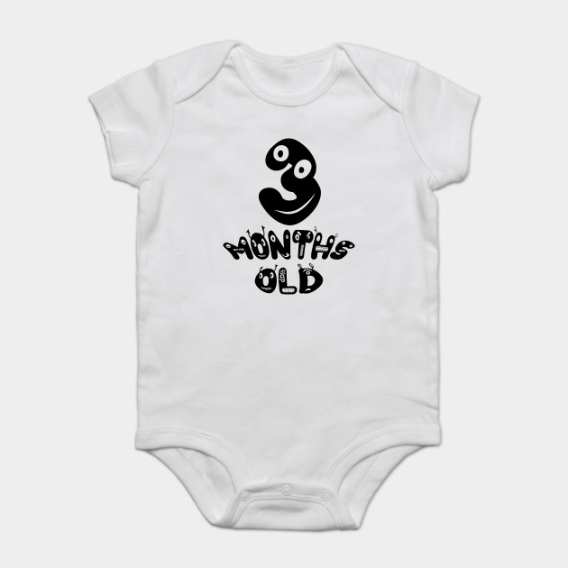 3rd Month Old Birthday Onesies Infant Bodysuit Creepers Diaper