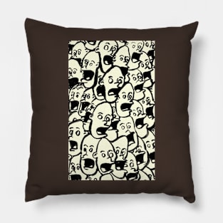 Heads! So Many Heads! Pillow