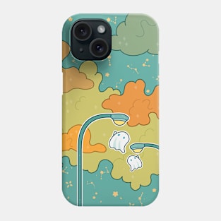 Two little ghosts play with street lights Phone Case