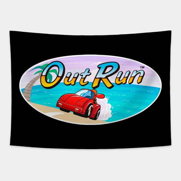 Mod.4 Arcade Out Run OutRun Video Game Tapestry by parashop