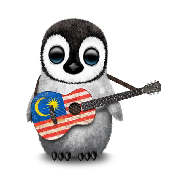 Baby Penguin Playing Malaysian Flag Guitar by jeffbartels