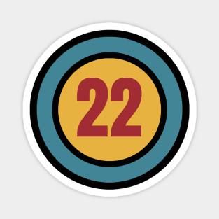 The Number 22 - twenty two - twenty second - 22nd Magnet