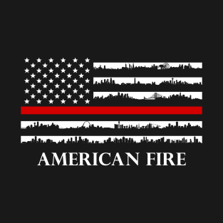 American Fire - Support for Fire Department T-Shirt