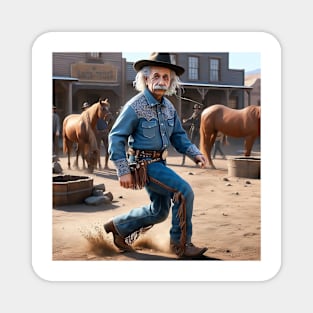 Albert Einstein in the Wild Wild West Magnet