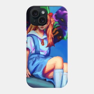 Asuka Langley Evangelion 90s Anime Fan Art Phone Case