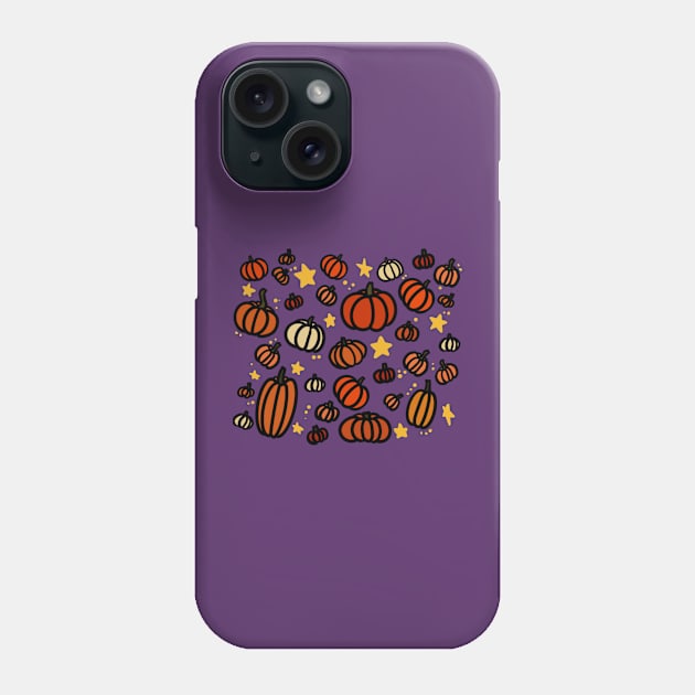 Pumpkins and Stars Autumn/Halloween Pattern Phone Case by AlmightyClaire