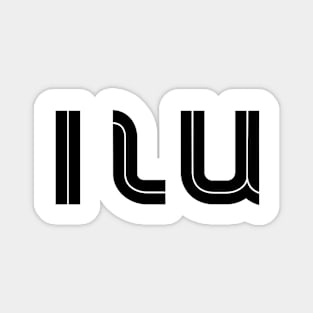 I L U - I LOVE YOU - Logo Black & White - Gift - Essential summer vintage Magnet