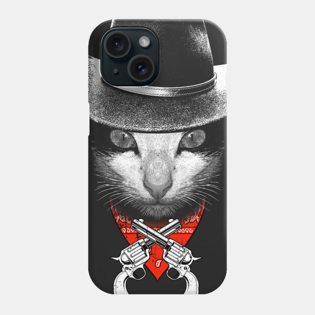 Cowboy Cat Phone Case by Moncheng