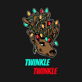 Twinkle Twinkle Reindeer Christmas Lights T-Shirt