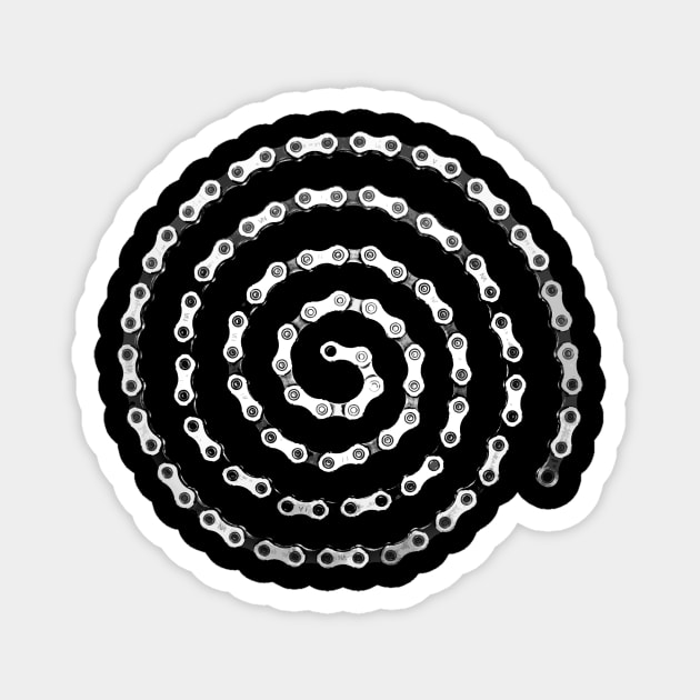 Bike Chain Spiral Magnet by NeddyBetty