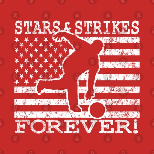 American Flag Bowling USA Patriotic Bowler Stars and Strikes by TeeCreations