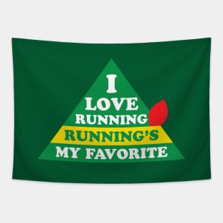 I Love Running Running's My Favorite Funny Christmas Runner Tapestry