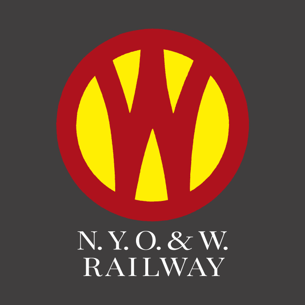 O&W Railroad NYO&W Railway Logo & Text, for Dark Backgrounds by MatchbookGraphics