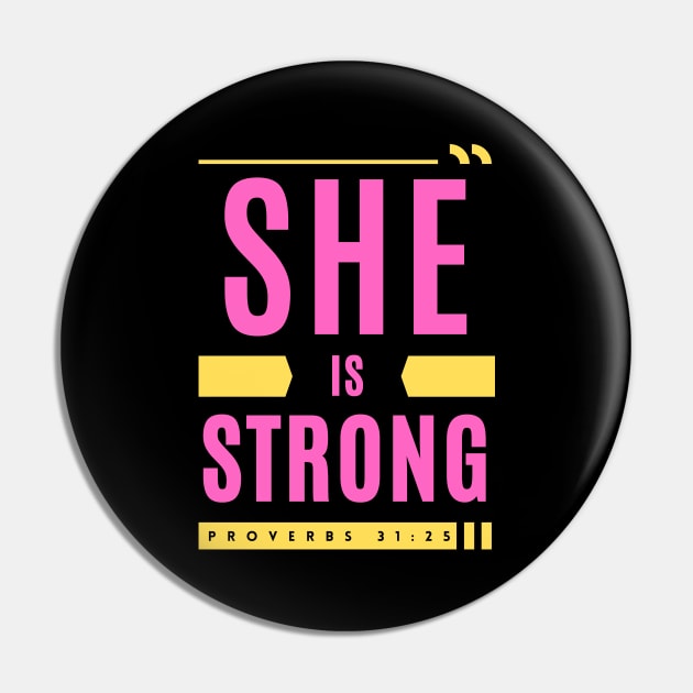 She Is Strong | Christian Woman Pin by All Things Gospel