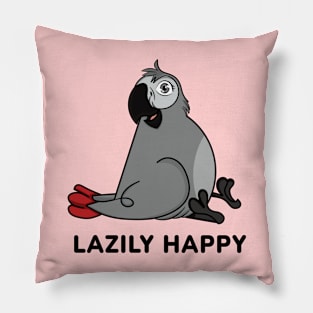 Lazily Happy Parrot Pillow