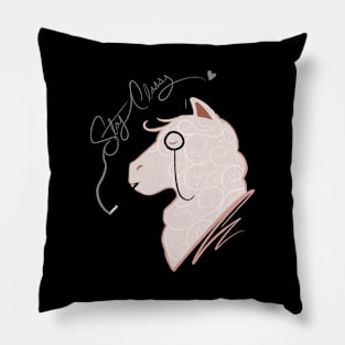 Funny Llama With Class, Tophat & Monocle Cute Lama Pillow