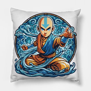 aang as the last air bender in battle position Pillow