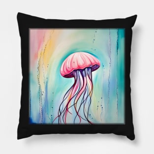 Rainbow Jellyfish Pillow